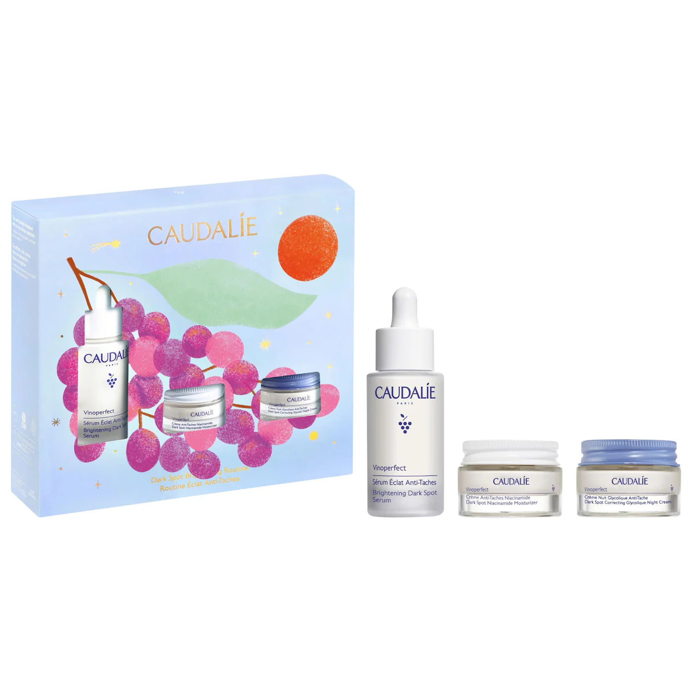 PREORDEN - Vinoperfect Vitamin C Alternative Dark Spot Brightening Routine Gift Set | CAUDALIE - 2 A 4 SEMANAS EN LLEGAR