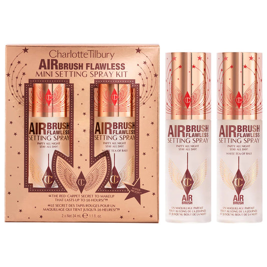 PREORDEN - Mini Airbrush Flawless Hydrating & Waterproof Setting Spray Duo Gift Set - 2 A 4 SEMANAS EN LLEGAR