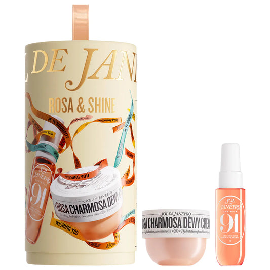 PREORDEN - Rosa & Shine Dewy Body Cream & Floral Gourmand Fragrance Duo | SOL DE JANEIRO - 2 A 4 SEMANAS EN LLEGAR