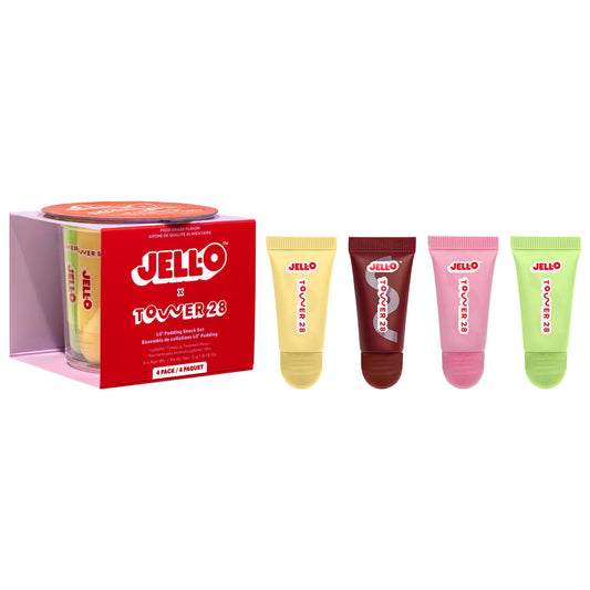 PREORDEN - JELL-O™  X TOWER 28 Lil' Pudding Mini Lip Softie Gift Set - 2 A 4 SEMANAS EN LLEGAR