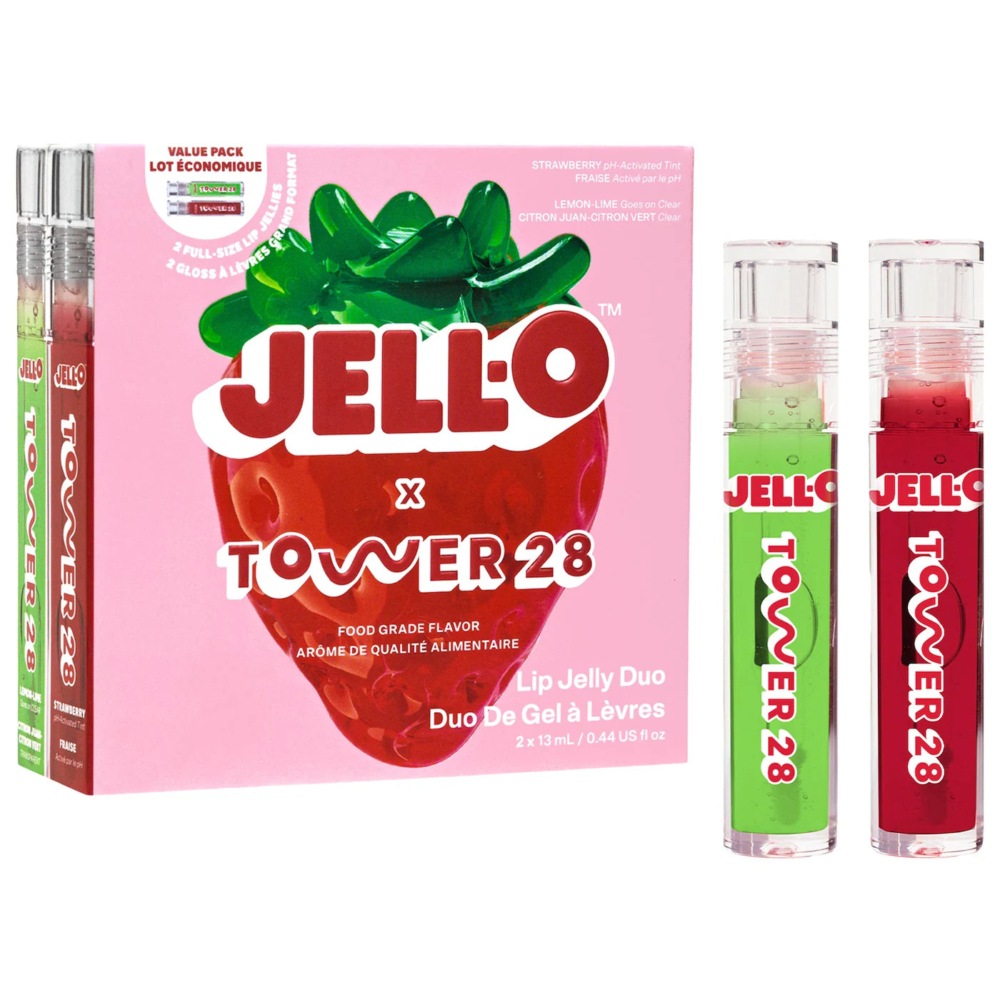 PREORDEN - JELL-O™ X TOWER 28 Lip Jelly Lip Gloss Gift Set - 2 A 4 SEMANAS EN LLEGAR