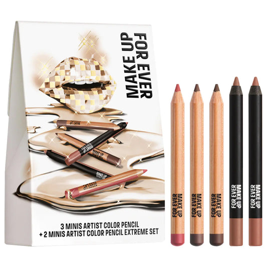 PREORDEN -Mini Artist Color Pencil Original & Extreme Long-lasting Lip Liner Set | MAKE UP FOREVER - 2 A 4 SEMANAS EN LLEGAR