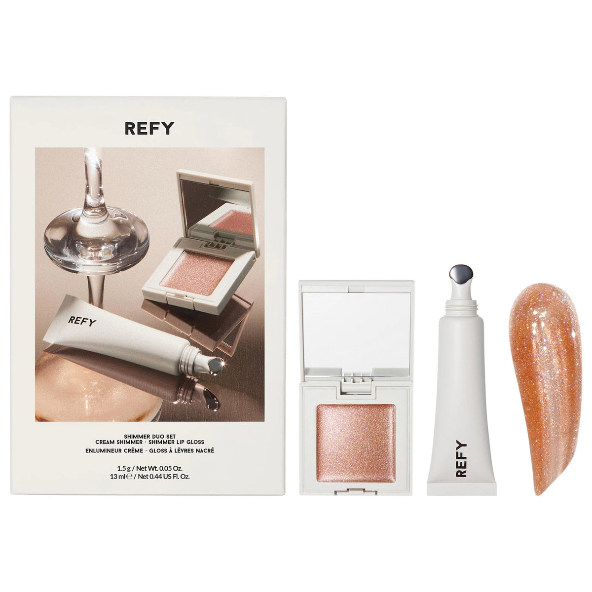 PREORDEN - Shimmer Lip Gloss & Cream Highlighter Duo Gift Set | REFY - 2 A 4 SEMANAS EN LLEGAR